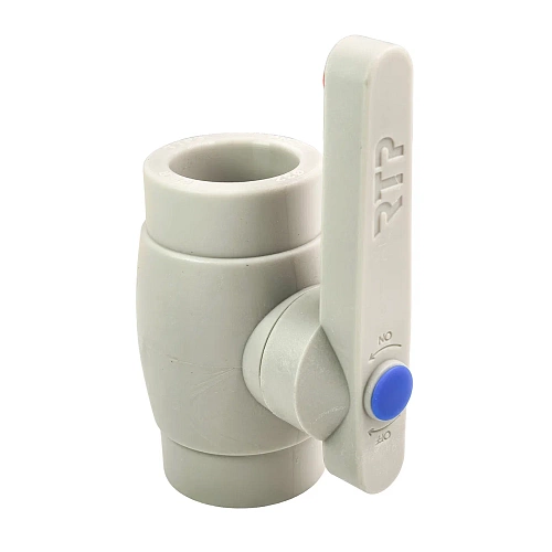 Кран шаровой стандартный проход PPR 32,  серый, РТП