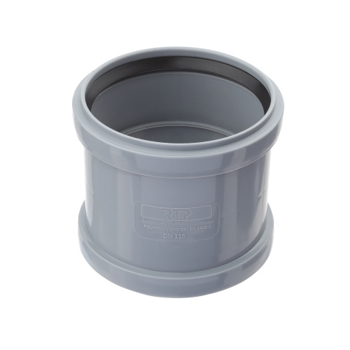 Муфта соединительная (с перегородкой) ВК ПП 110, серый,РТП