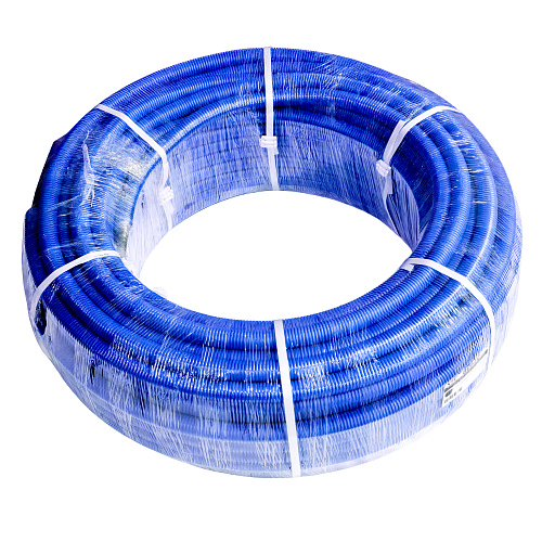 Труба EVOH PE-Xa в гофроизоляции 20х2,8х28, 100м синяя, RTP