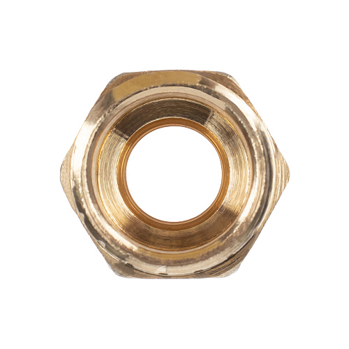 Муфта аксиальная, латунь, наружная резьба,16х1/2", желтый, RTP