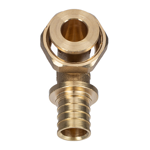 Угольник с накидной гайкой аксиальный, латунь,20х3/4", желтый, RTP