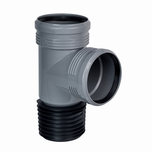 Тройник восстановитель раструба ВК ПП 110/100х96, серый,РТП