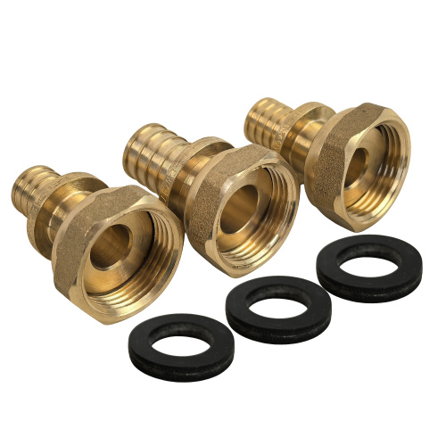 Муфта с накидной гайкой аксиальная, латунь,20х3/4", желтый, RTP