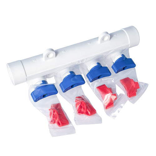 Коллектор с шаровым краном универсальный PPR 25х20/4, RTP