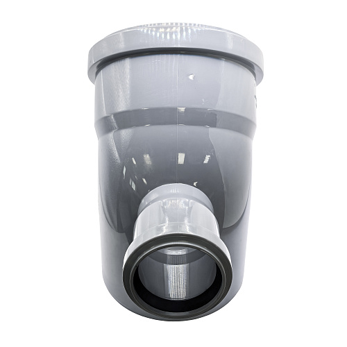 Отвод фронтальный с выходом в тыл ВК ПП 110/50х45, серый,РТП