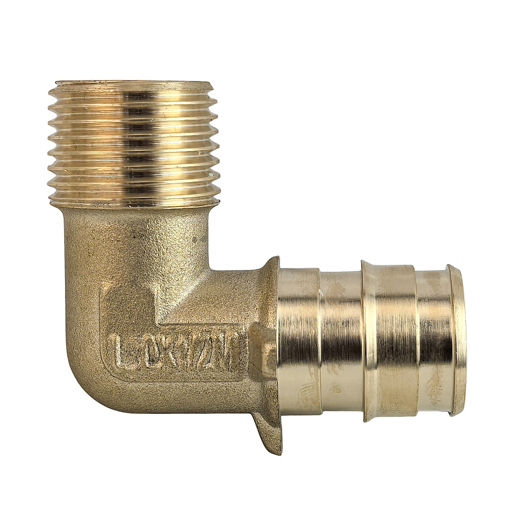 Угольник радиальный, латунь, наружная резьба,20х1/2", желтый, RTP