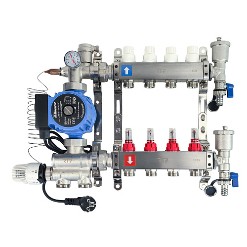 Насосно-смесительный узел для коллектора (без насоса) 1"х1 1/2", RTP