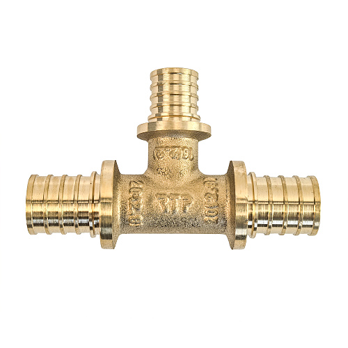 Тройник переходной аксиальный, латунь,20х16х20, желтый, RTP