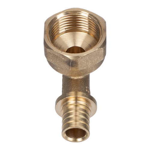 Угольник аксиальный, латунь, внутренняя резьба,16х3/4", желтый, RTP