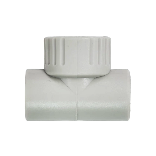 Тройник комбинированный PPR внутренняя резьба 20х 1/2, серый, РТП