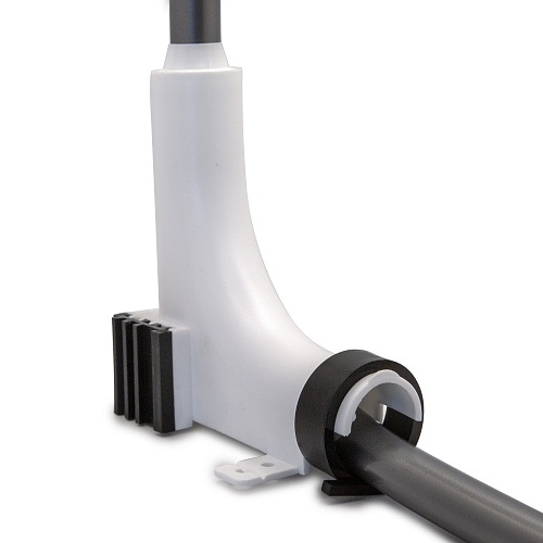 Комплект присоединительный для нижнего подключения радиатора (фиксатор тип "башмак", накладка декоративная) 16-20х90°/14-20,  белый, RTP