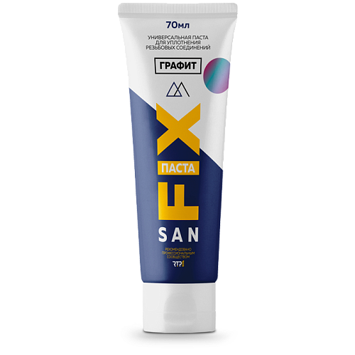 Паста универсальная для уплотнения резьбовых соединений 70 мл., в тубе, графит, SANFIX