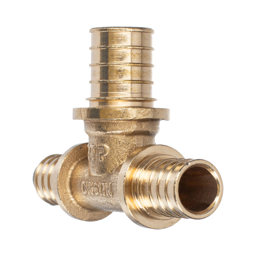 Тройник переходной аксиальный, латунь,20х25х20, желтый, RTP