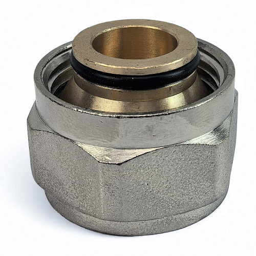 Соединитель евроконус аксиальный, латунь,16х2,0х3/4", желтый, RTP