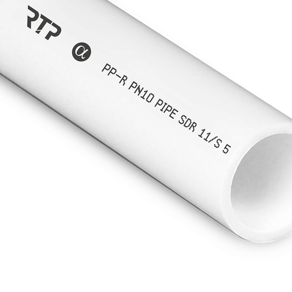 Труба PPR 20х1,9 PN10 белый 4м РТП