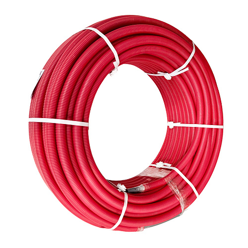 Труба EVOH PE-Xa в гофроизоляции 20х2,8х28, 100м красная, RTP