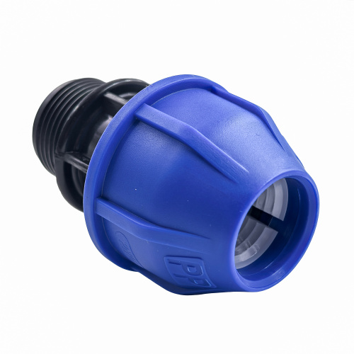 Муфта компрессионная, полипропилен наружная резьба 20х 3/4", для полиэтиленовых труб, РТП