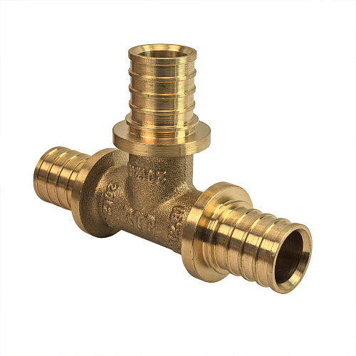 Тройник аксиальный, латунь,20, желтый, RTP