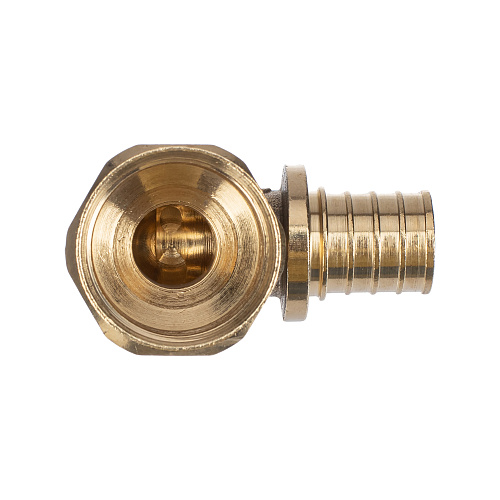 Угольник аксиальный, латунь, внутренняя резьба,20х3/4", желтый, RTP