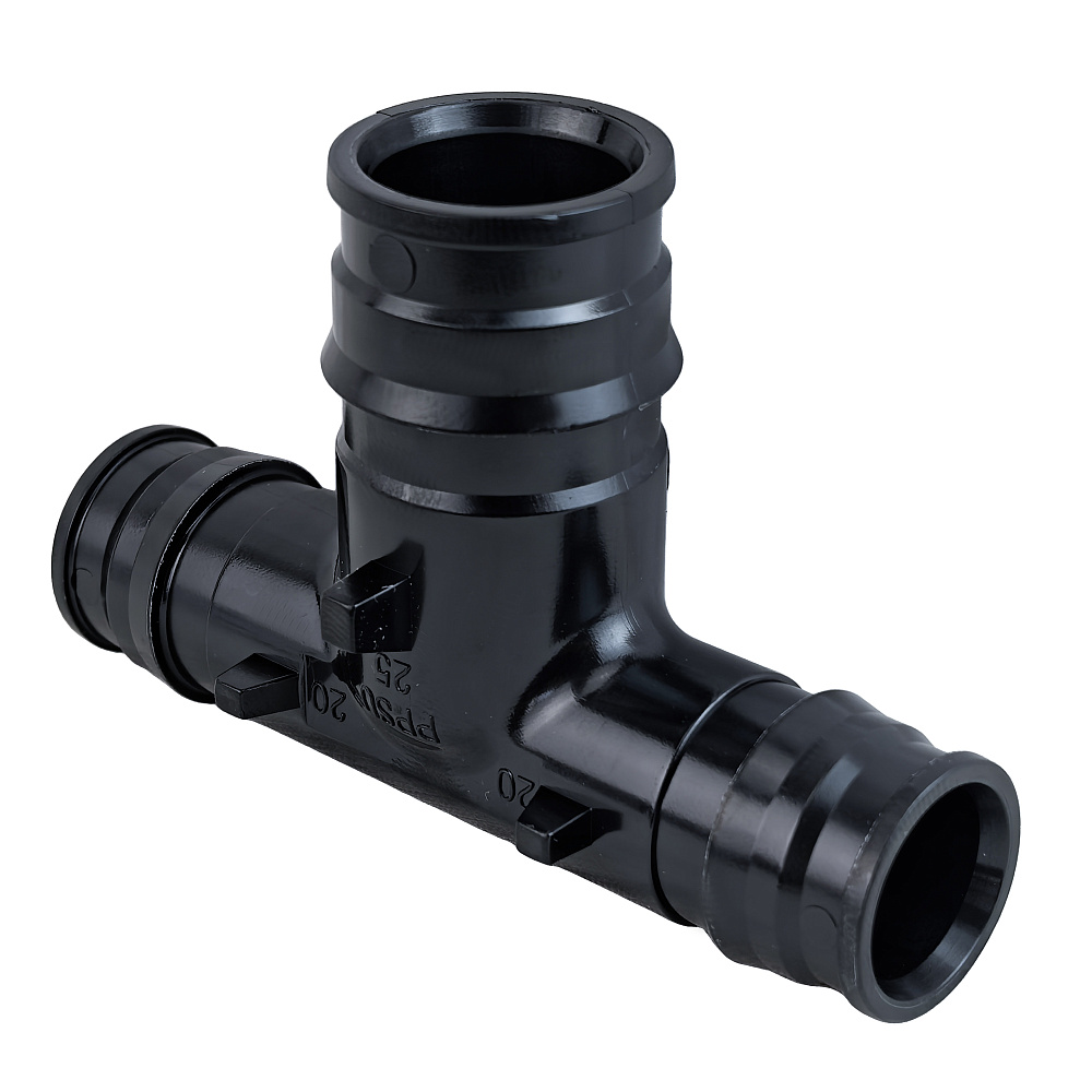 Тройник переходной радиальный PPSU 20x25x20, черный,RTP
