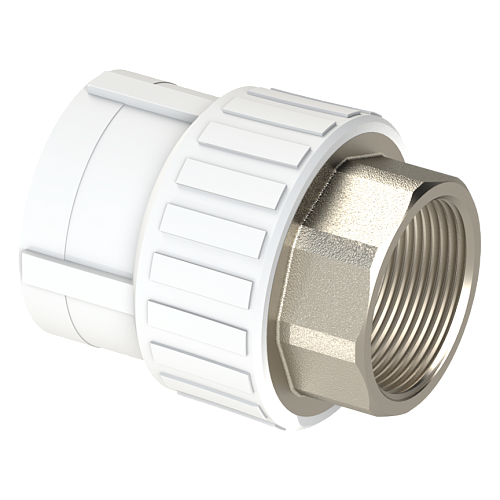 Муфта комбинированная под ключ PPR внутренняя резьба  90х3,  белый, РТП
