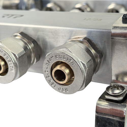 Соединитель евроконус аксиальный, латунь,16х2,0х3/4", желтый, RTP