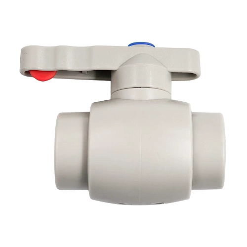 Кран шаровой полный проход PPR 25,  серый, РТП