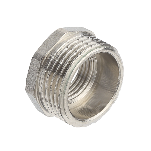 Футорка, латунь, наружная/внутренняя резьба 1/2"х 1/4", никель, РТП