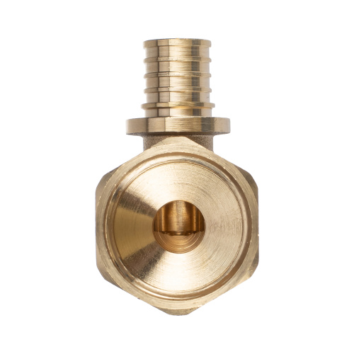 Угольник аксиальный, латунь, внутренняя резьба,16х3/4", желтый, RTP