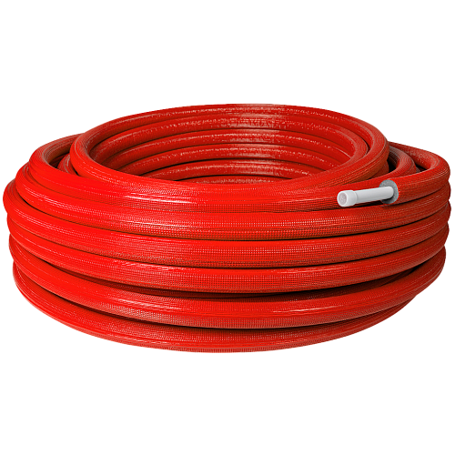 Труба EVOH PE-Xa в изоляции 32х4,4х 6,  50м красная, RTP