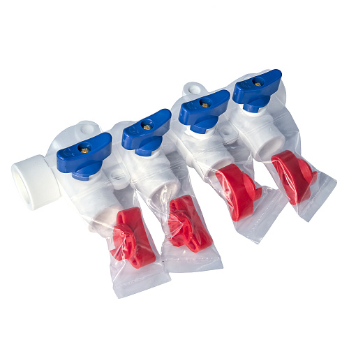 Коллектор с шаровым краном универсальный PPR 25х20/4, RTP