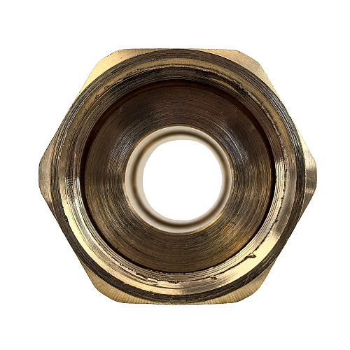 Муфта с накидной гайкой аксиальная, латунь,20х3/4", желтый, RTP