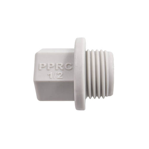 Заглушка резьбовая PPR 1/2", PN25 серый, РТП