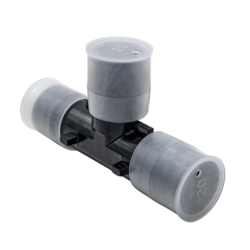 Тройник радиальный PPSU 20, черный,RTP