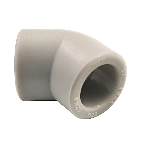 Угольник PPR  20х45, PN25 серый, РТП