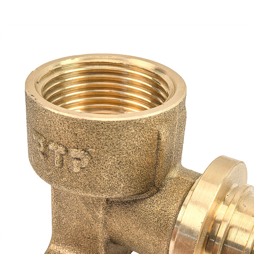 Водорозетка аксиальная, латунь, внутренняя резьба,25х3/4", желтый, RTP