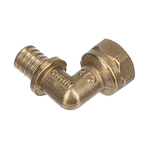 Угольник аксиальный, латунь, внутренняя резьба,16х1/2", желтый, RTP