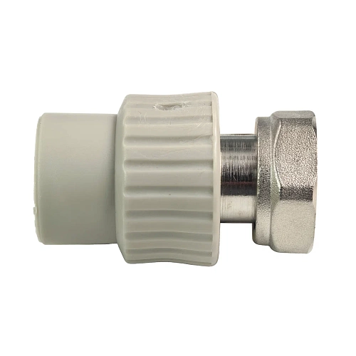 Муфта с накидной гайкой PPR 20х3/4, серый, РТП