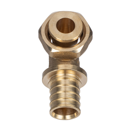 Угольник с накидной гайкой аксиальный, латунь,20х1/2", желтый, RTP