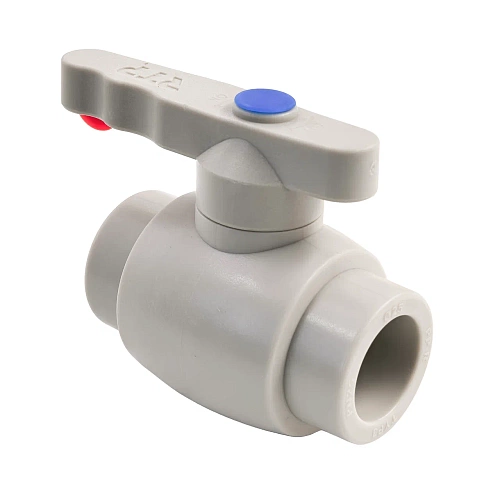 Кран шаровой полный проход PPR 25,  серый, РТП