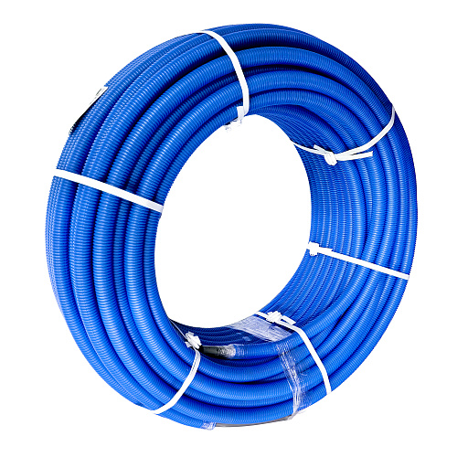 Труба EVOH PE-Xa в гофроизоляции 20х2,8х28, 100м синяя, RTP