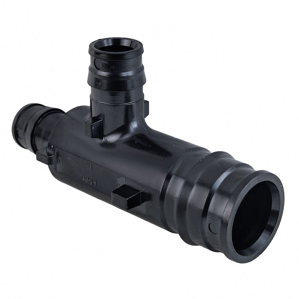 Тройник переходной радиальный PPSU 25x16x16, черный,RTP