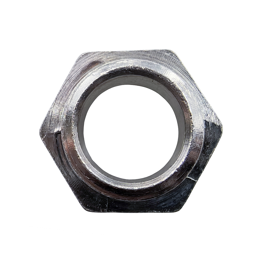 Ниппель переходной, латунь, наружная резьба 1/2"х3/8", еврослот, никель, РТП