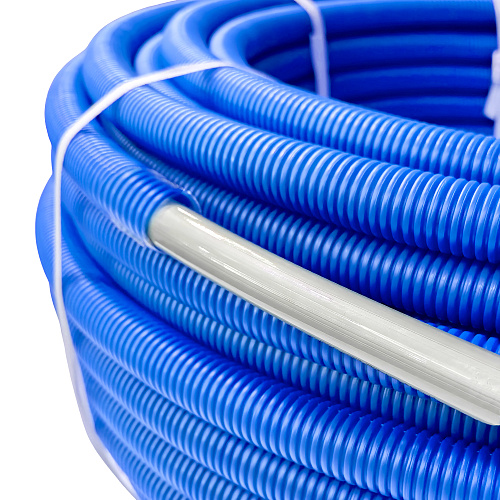 Труба EVOH PE-Xa в гофроизоляции 20х2,8х28, 100м синяя, RTP