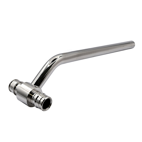 Трубка приборная Т-образная радиальная, латунь,20х250х20, хромированная, RTP