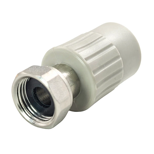 Муфта с накидной гайкой PPR 20х1/2, серый, РТП