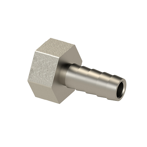 Штуцер для шланга, латунь, внутренняя резьба 16х1/2", никель, RTP