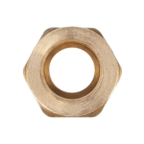 Муфта аксиальная, латунь, наружная резьба,16х1/2", желтый, RTP