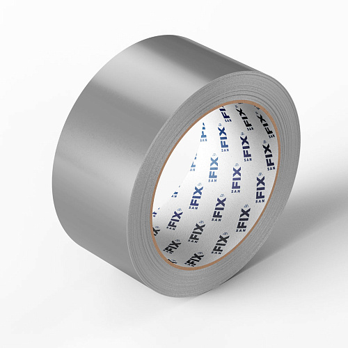 Лента клейкая армированная 50х50000, серая, SANFIX