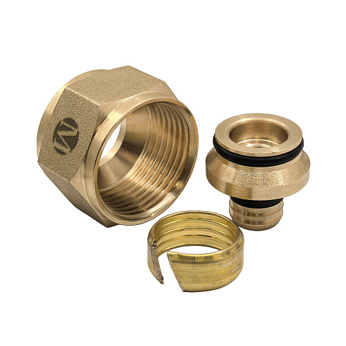 Соединитель евроконус универсальный в т.ч. для металлопластиковых труб латунь 3/4"х16(2,0),RTP